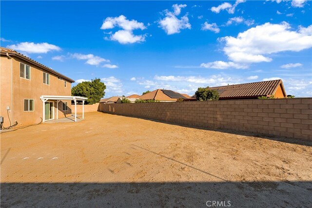 view of yard with a patio area