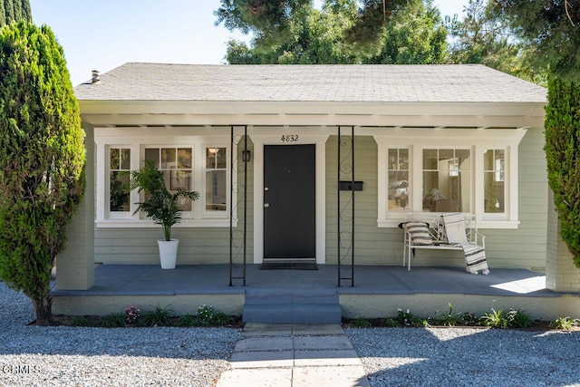 exterior space featuring covered porch