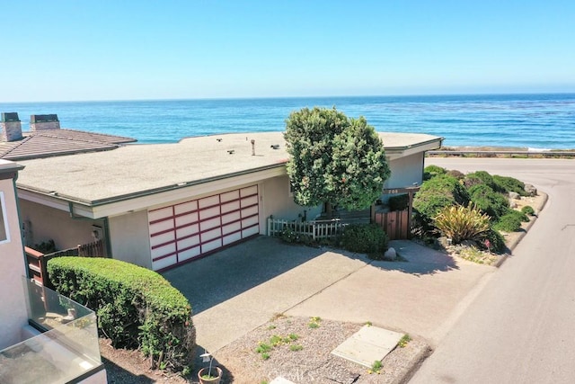 water view featuring a beach view