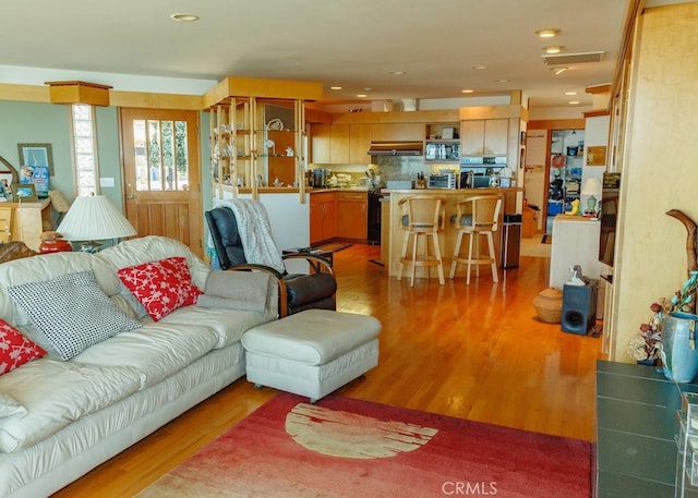 living room featuring hardwood / wood-style floors