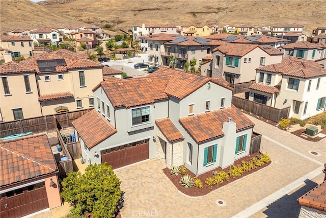 bird's eye view with a residential view