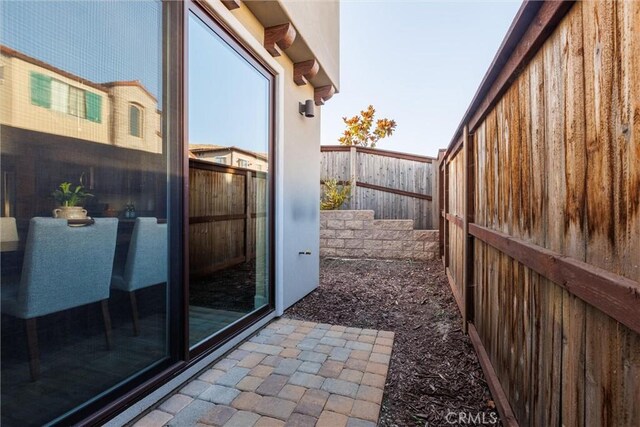 view of patio with a fenced backyard