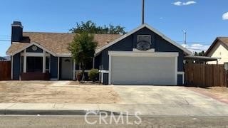 view of front facade featuring a garage