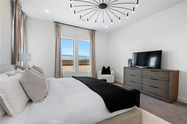 bedroom featuring carpet floors