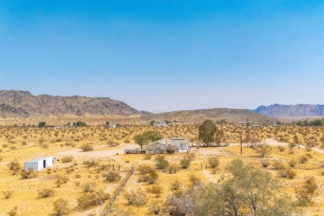 property view of mountains with a rural view