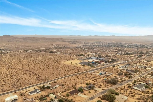 bird's eye view with a mountain view