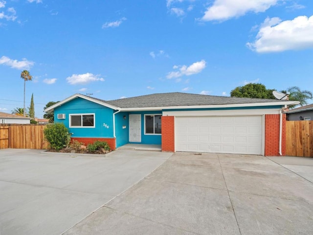 ranch-style house with a garage