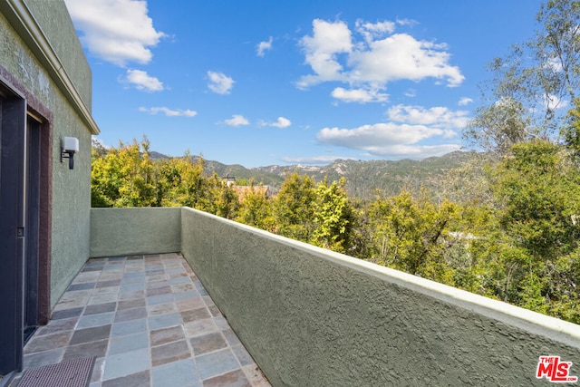 balcony with a mountain view