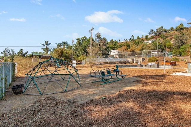 view of jungle gym