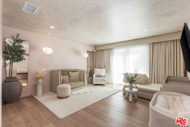 living room featuring hardwood / wood-style flooring