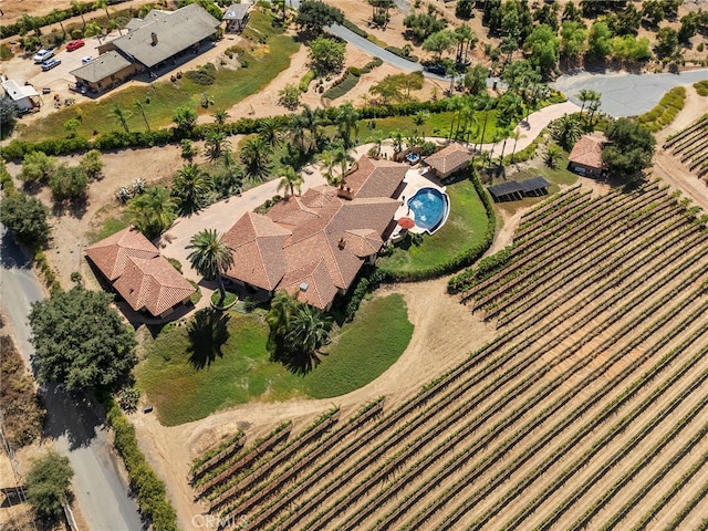 aerial view featuring a rural view