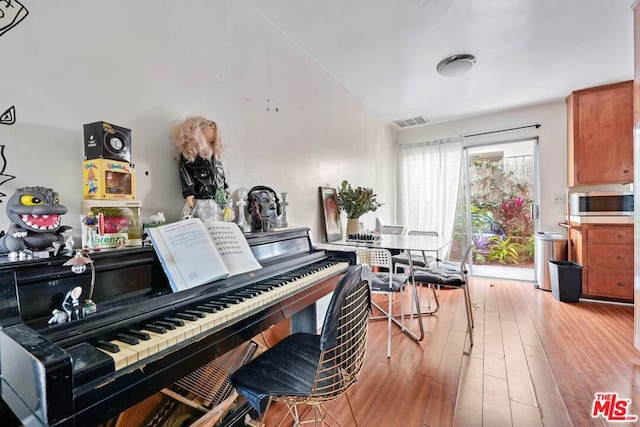 misc room featuring light hardwood / wood-style floors