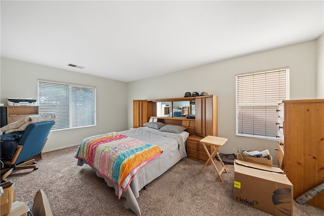 view of carpeted bedroom