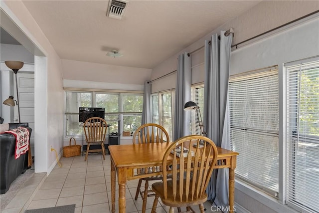 view of tiled dining area