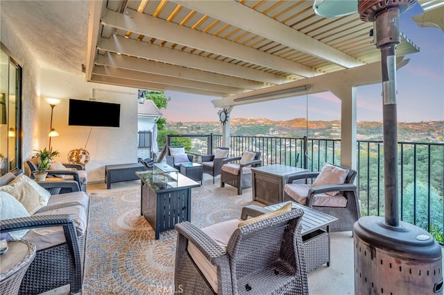 view of patio / terrace featuring an outdoor hangout area