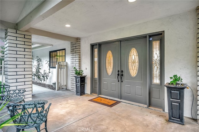 view of doorway to property