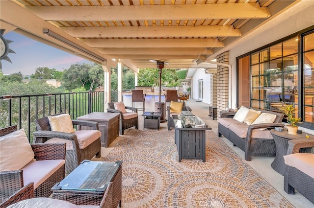 view of patio / terrace featuring an outdoor living space