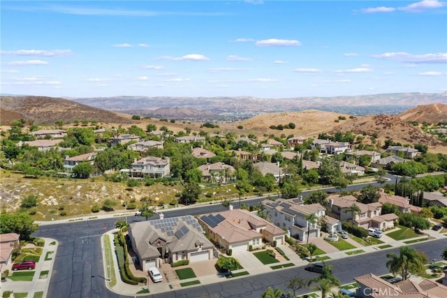 bird's eye view featuring a mountain view