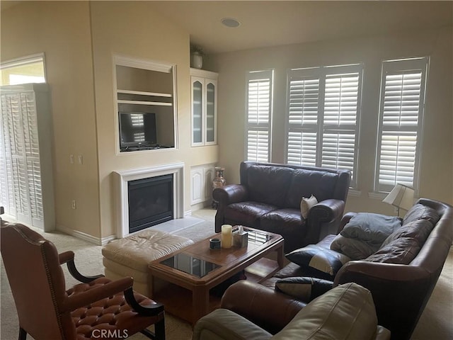 view of carpeted living room