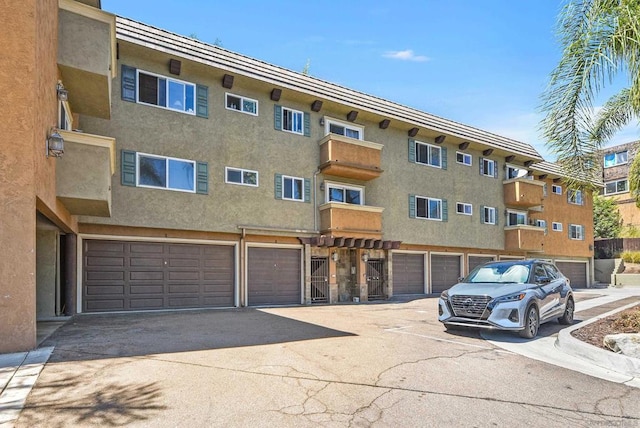 view of property featuring a garage