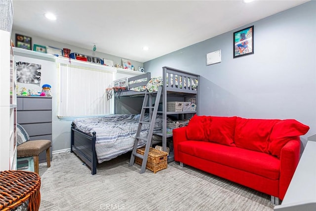 view of carpeted bedroom