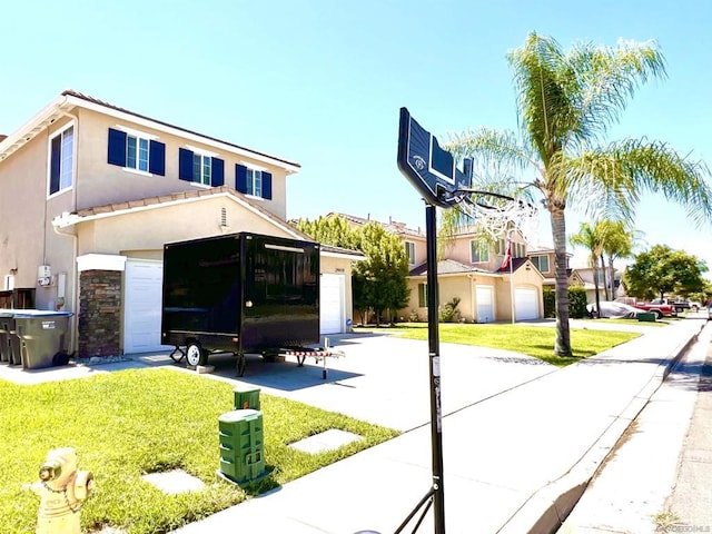 exterior space with a yard