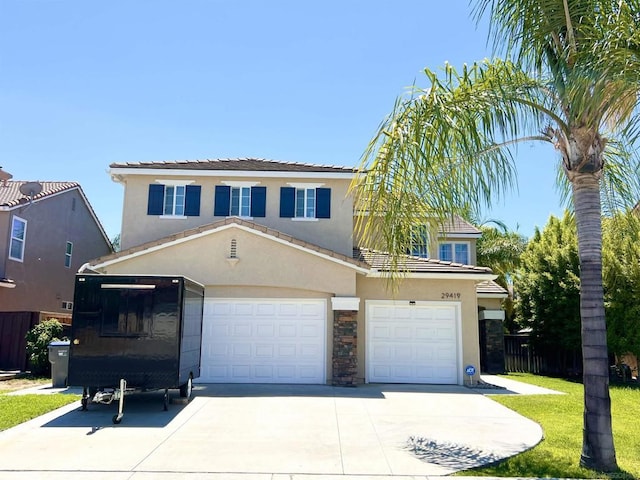 view of front facade with a garage