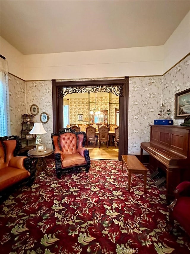 interior space with hardwood / wood-style flooring