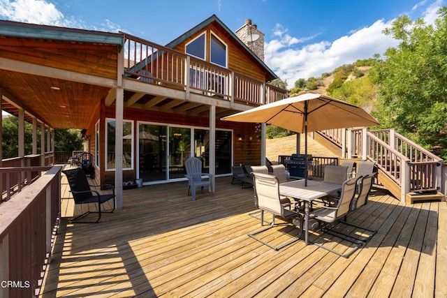 view of wooden terrace