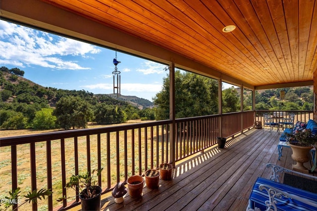 view of wooden terrace