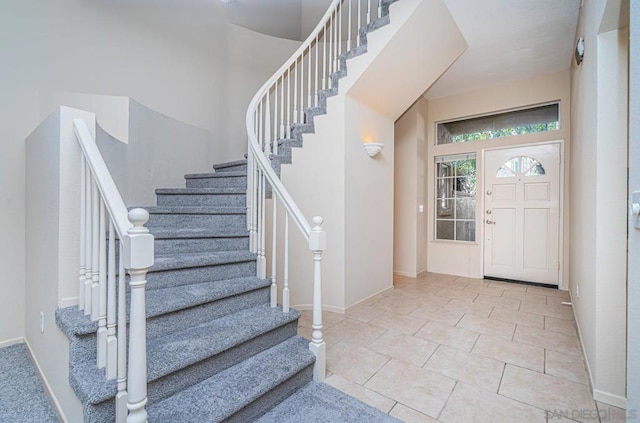 view of tiled entryway