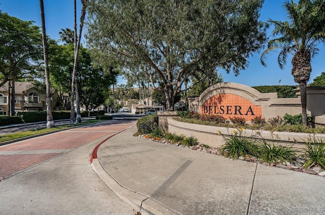 view of community sign