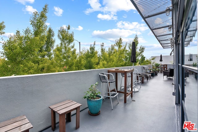 view of balcony