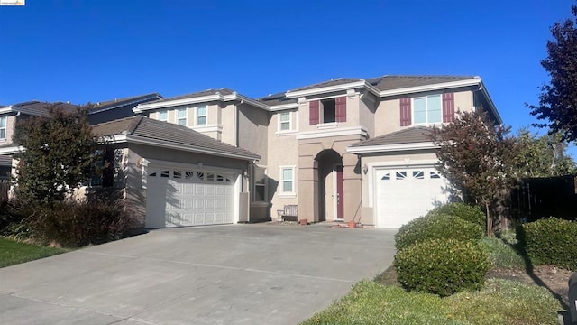 view of property with a garage