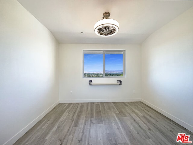 empty room featuring light wood-type flooring