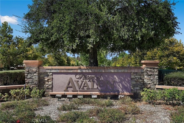 view of community sign