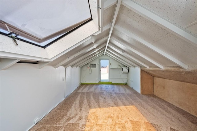 bonus room featuring vaulted ceiling and carpet floors