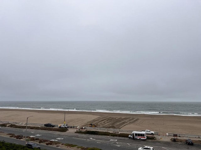 water view featuring a beach view