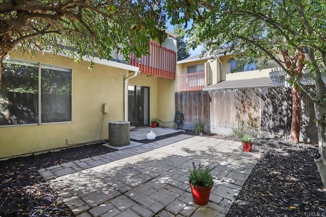 view of patio with central AC