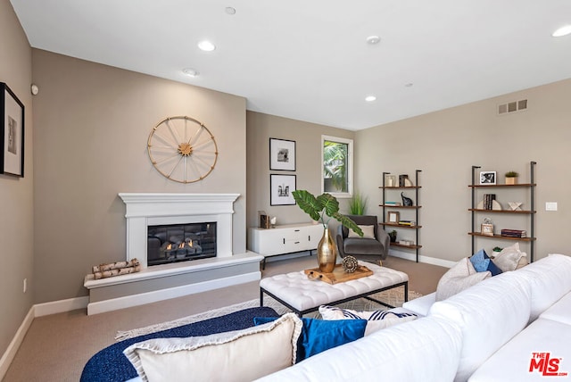 view of carpeted living room