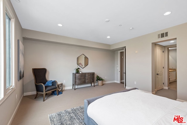 view of carpeted bedroom