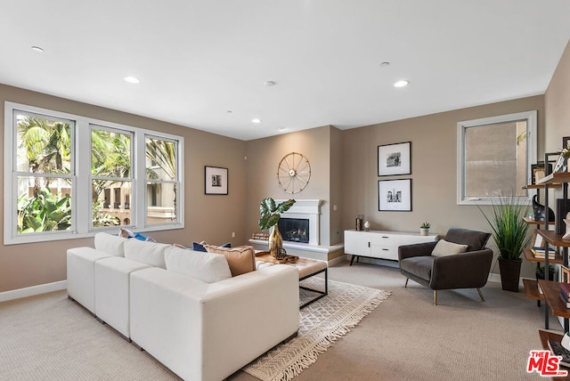 view of carpeted living room