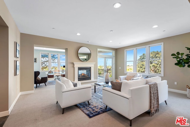 view of carpeted living room