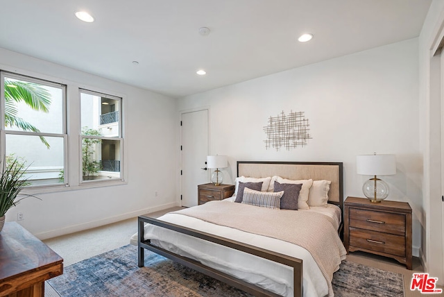 view of carpeted bedroom