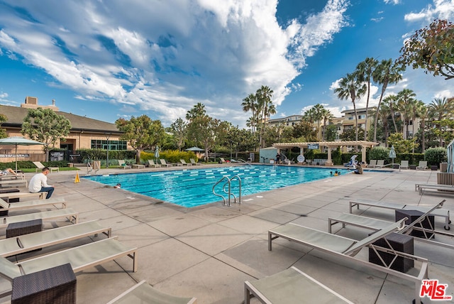 view of pool with a patio area