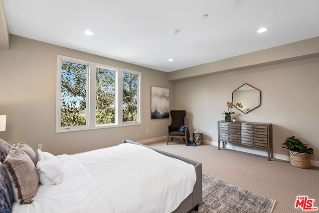 bedroom featuring carpet flooring