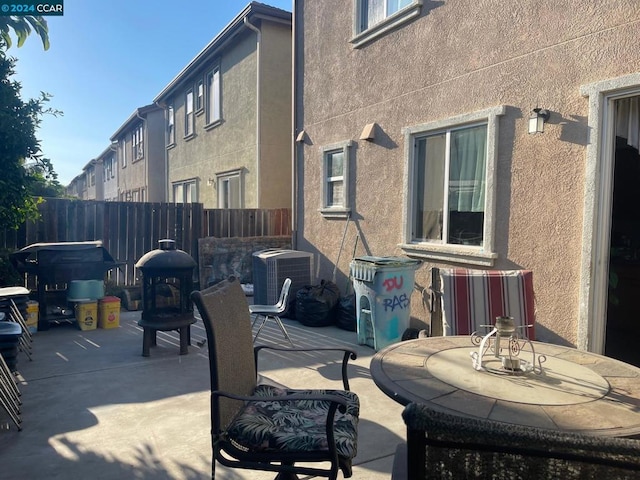 view of patio / terrace featuring central air condition unit