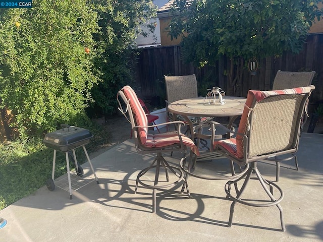 view of patio featuring grilling area