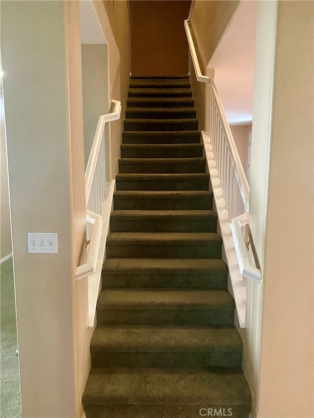 stairway with carpet