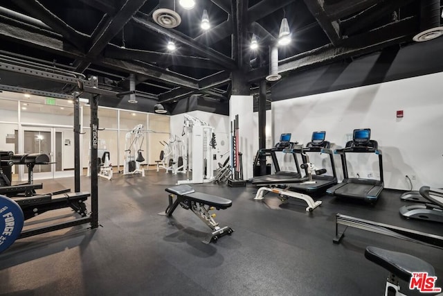 view of exercise room